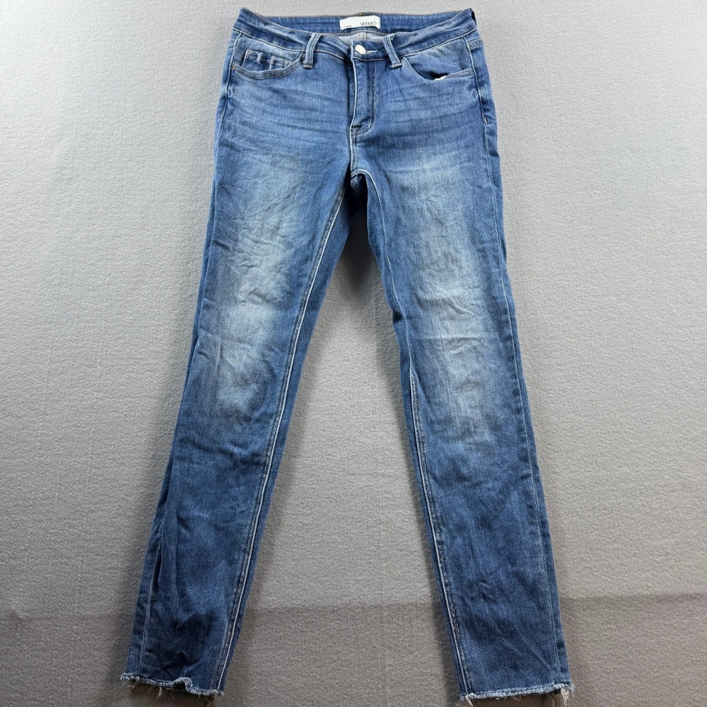 Vervet Skinny Jeans Womens 28 Blue Raw Hem V1318 28x27
